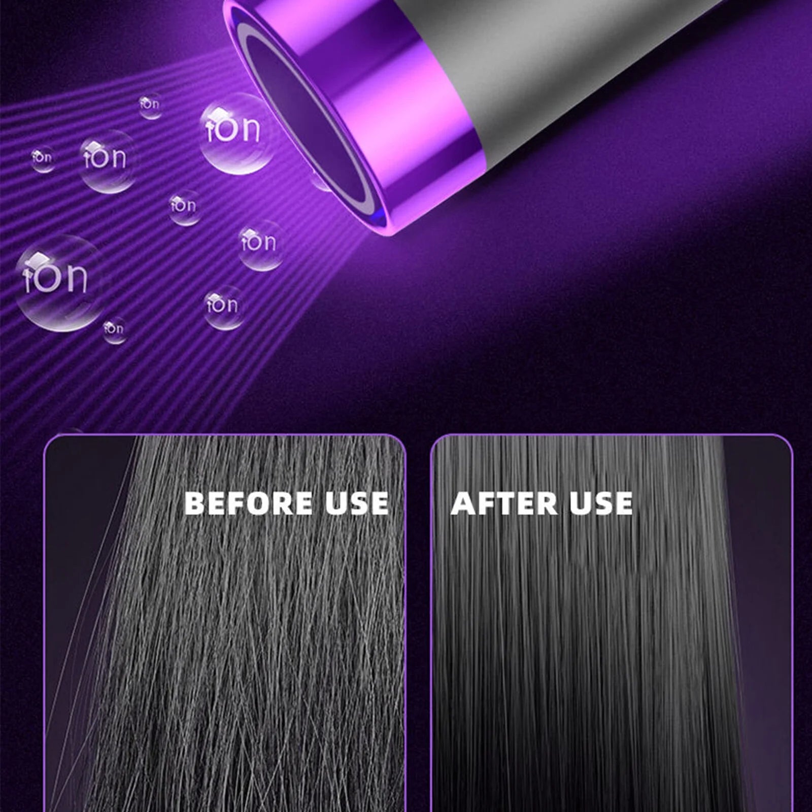 6 in 1 Hair Dryer Brush,Detachable Multi-Head Blow Dryer, 57℃ No Heat Damage Hair Volumizer,One-Step Hot Air Brush for Straightening,Curling,Drying,Multifunctional Hair Dryer Styling Tool