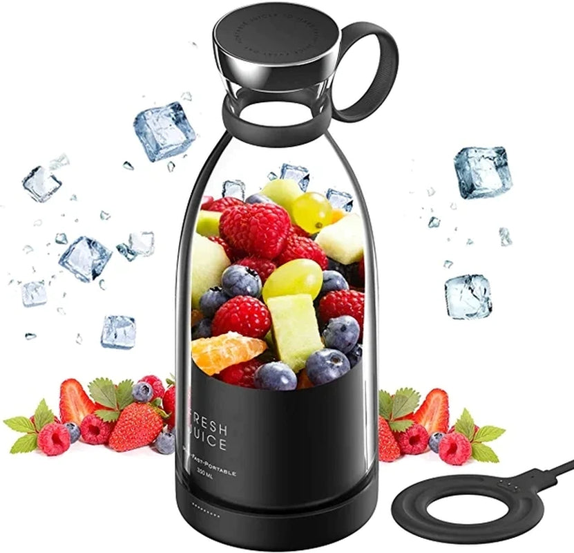 Portable USB Mini Blender & Juicer Cup – 350 ml Rechargeable Smoothie Maker with 4‑Blade Stainless Steel, Personal Milkshake & Juice Extractor (various colors/Specs)