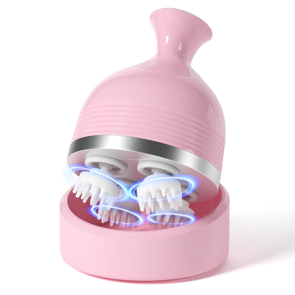 Electric Cordless Hair Scalp Massager with Kneading 76 Massage Nodes, Handheld Portable Head Scratcher Massager for Hair Growth, Deep Clean and Stress Relax, Gifts for Men Dad