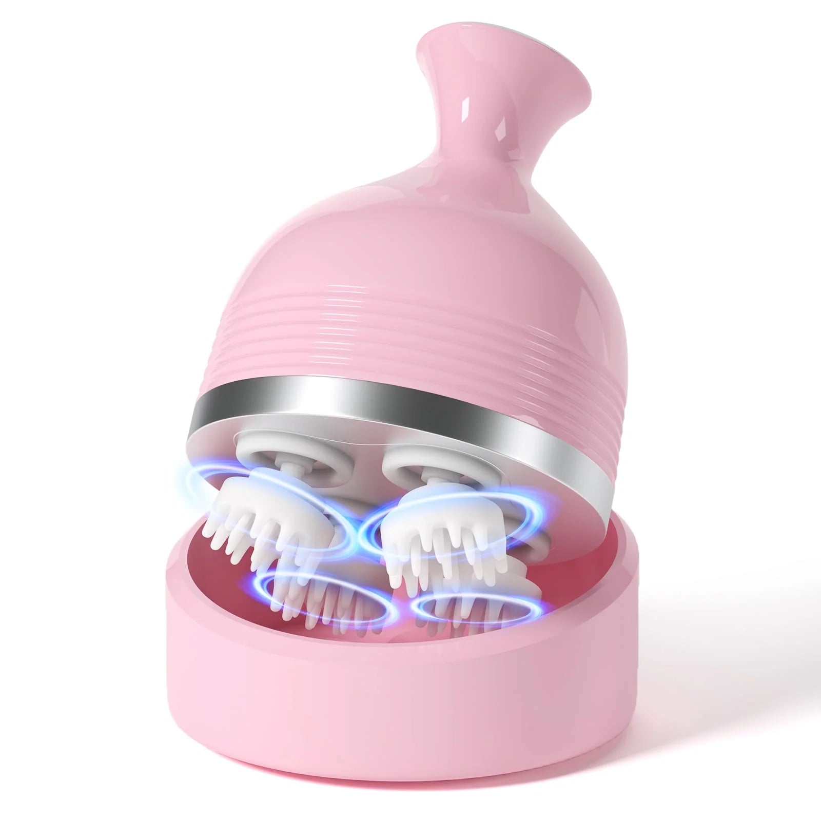 Electric Cordless Hair Scalp Massager with Kneading 76 Massage Nodes, Handheld Portable Head Scratcher Massager for Hair Growth, Deep Clean and Stress Relax, Gifts for Men Dad