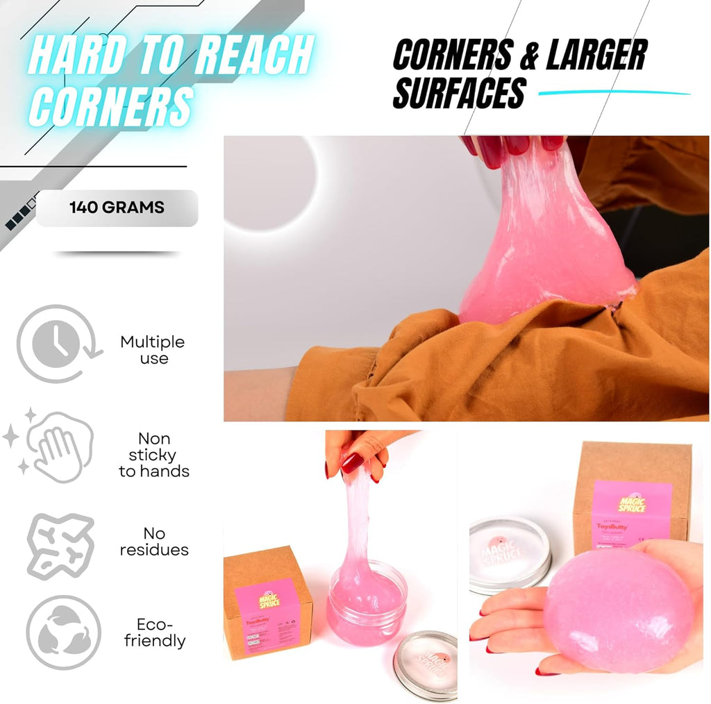 MAGIC SPRUCE Car Cleaning Gel Kit for Car Interior, High End Apple Scented Cleaning Putty in Classy Jar, Detailing Cleaning Gel Universal Dust Cleaner, for Keyboard Apple Laptop, Car Cleaning Supplies