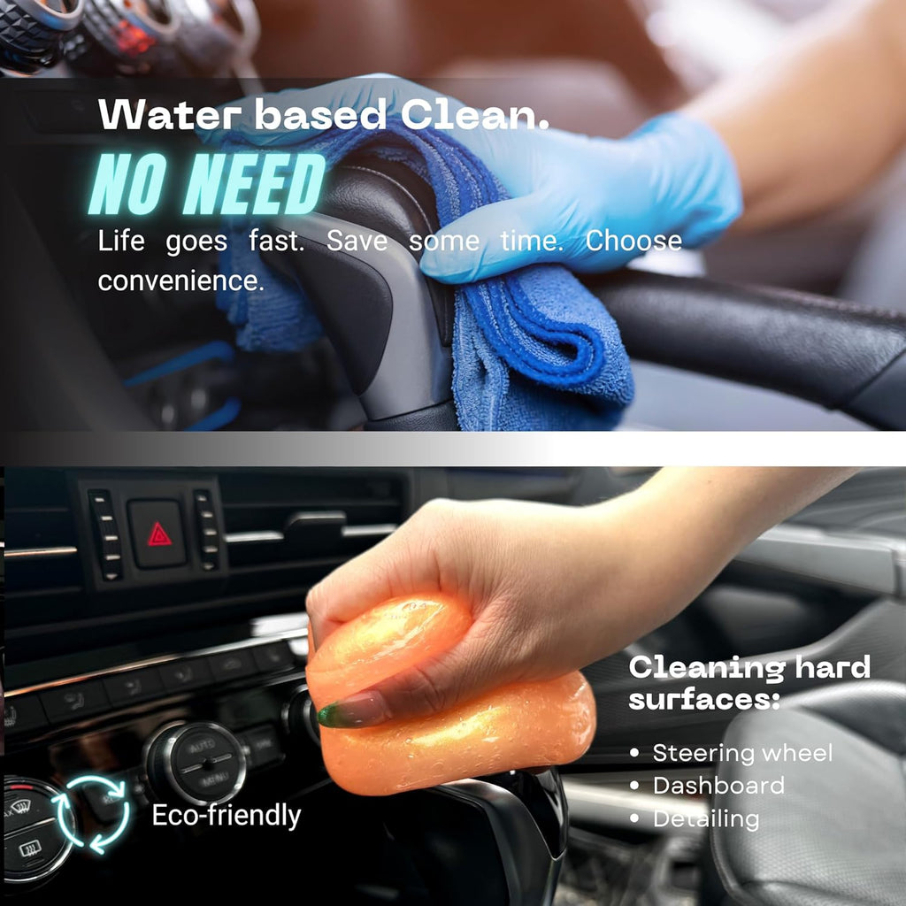 MAGIC SPRUCE Car Cleaning Gel Kit for Car Interior, High End Apple Scented Cleaning Putty in Classy Jar, Detailing Cleaning Gel Universal Dust Cleaner, for Keyboard Apple Laptop, Car Cleaning Supplies
