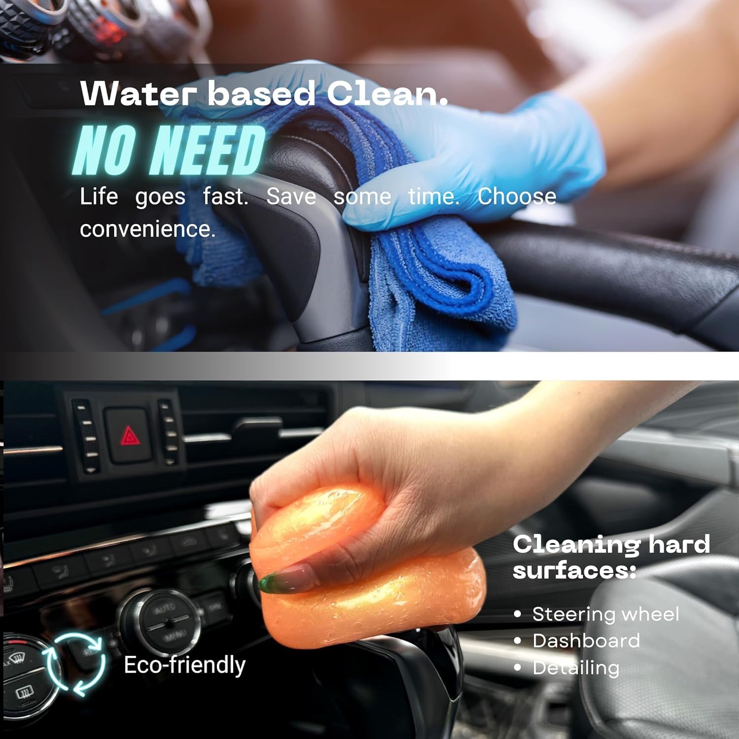 MAGIC SPRUCE Car Cleaning Gel Kit for Car Interior, High End Apple Scented Cleaning Putty in Classy Jar, Detailing Cleaning Gel Universal Dust Cleaner, for Keyboard Apple Laptop, Car Cleaning Supplies