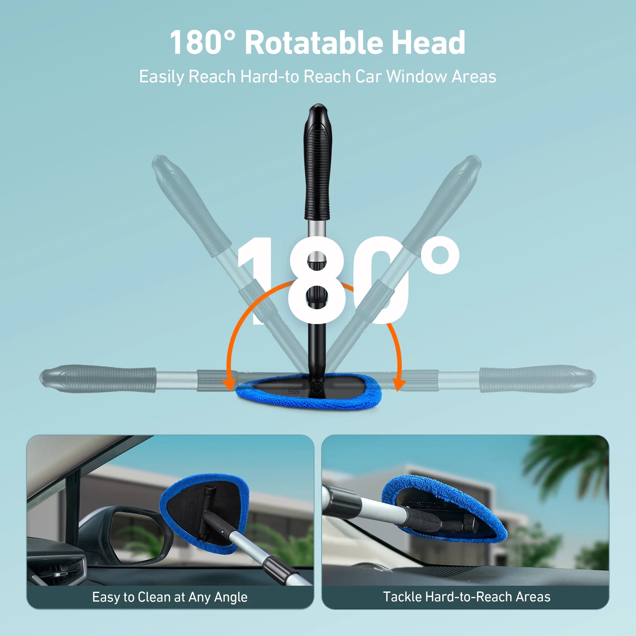 Car Wash Kit Windshield Cleaning Tool, 9PCS Car Detailing Brush Set, for Wheel, Dashboard, Air Vent, Leather and Exterior, Complete Car Care Tools