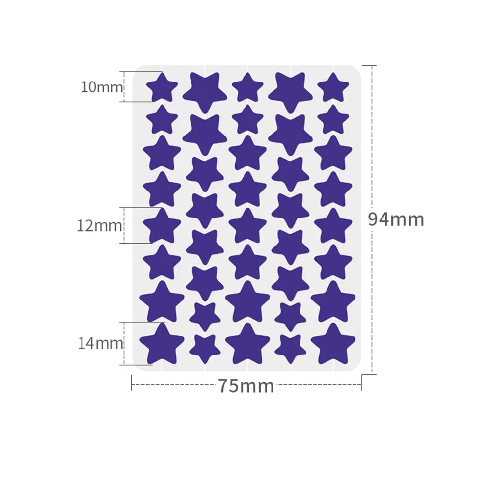 Pimple Patches for Face, Hydrocolloid Acne Patches, Cute Star Zit Covers, Colorful Superstar Patches Spot Stickers, 357 Count | 4 Sizes (8Mm/9Mm/11Mm/14Mm)
